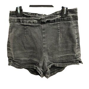 Bullhead Denim Co. Womens Hot Shorts Size 11 Black Denim Zipper Back